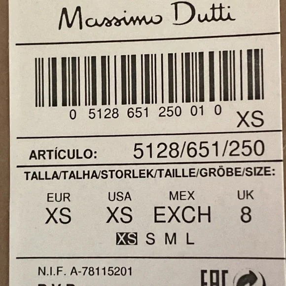 NWT. Massimo Dutti White 100% Linen Shirt with Wide Sleeves. Size XS. - Picture 8 of 11